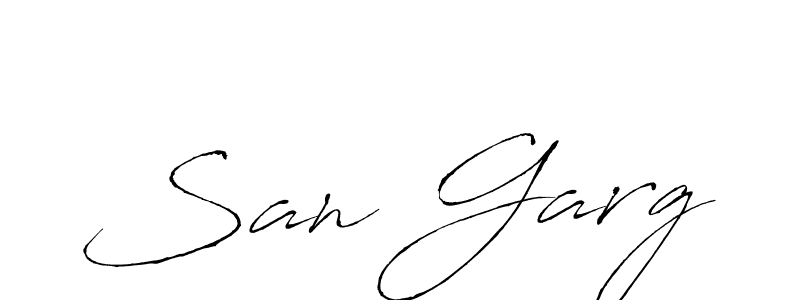Similarly Antro_Vectra is the best handwritten signature design. Signature creator online .You can use it as an online autograph creator for name San Garg. San Garg signature style 6 images and pictures png