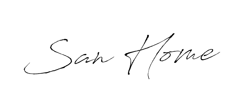 Also we have San Home name is the best signature style. Create professional handwritten signature collection using Antro_Vectra autograph style. San Home signature style 6 images and pictures png