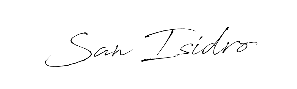 How to make San Isidro name signature. Use Antro_Vectra style for creating short signs online. This is the latest handwritten sign. San Isidro signature style 6 images and pictures png