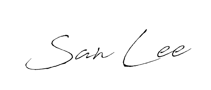 This is the best signature style for the San Lee name. Also you like these signature font (Antro_Vectra). Mix name signature. San Lee signature style 6 images and pictures png