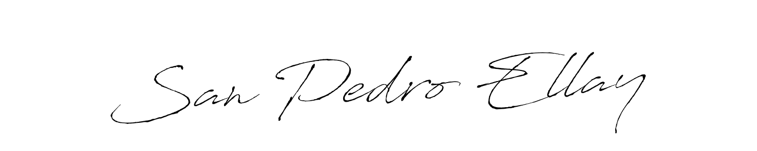 Use a signature maker to create a handwritten signature online. With this signature software, you can design (Antro_Vectra) your own signature for name San Pedro Ellay. San Pedro Ellay signature style 6 images and pictures png