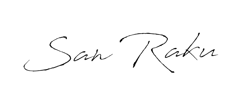 How to Draw San Raku signature style? Antro_Vectra is a latest design signature styles for name San Raku. San Raku signature style 6 images and pictures png