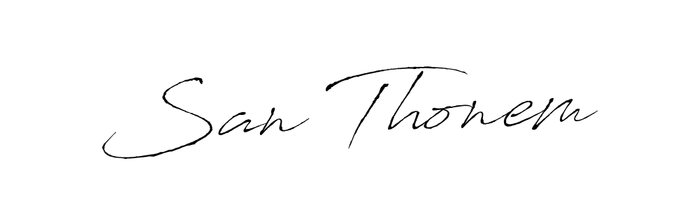 Once you've used our free online signature maker to create your best signature Antro_Vectra style, it's time to enjoy all of the benefits that San Thonem name signing documents. San Thonem signature style 6 images and pictures png