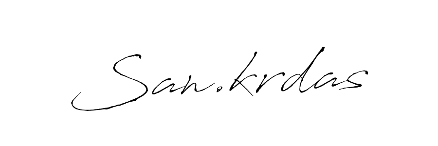 Use a signature maker to create a handwritten signature online. With this signature software, you can design (Antro_Vectra) your own signature for name San.krdas. San.krdas signature style 6 images and pictures png