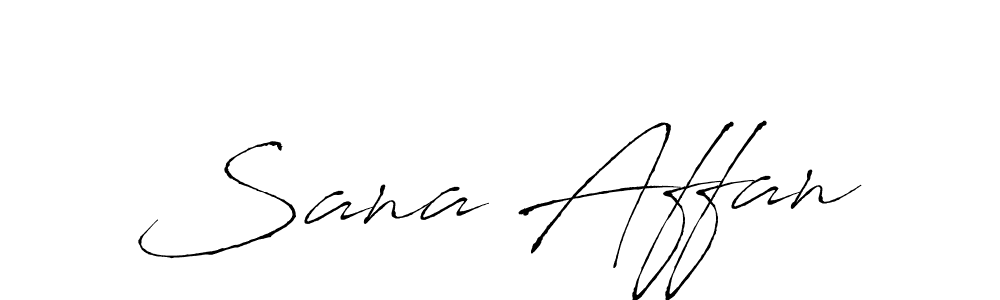 How to make Sana Affan name signature. Use Antro_Vectra style for creating short signs online. This is the latest handwritten sign. Sana Affan signature style 6 images and pictures png