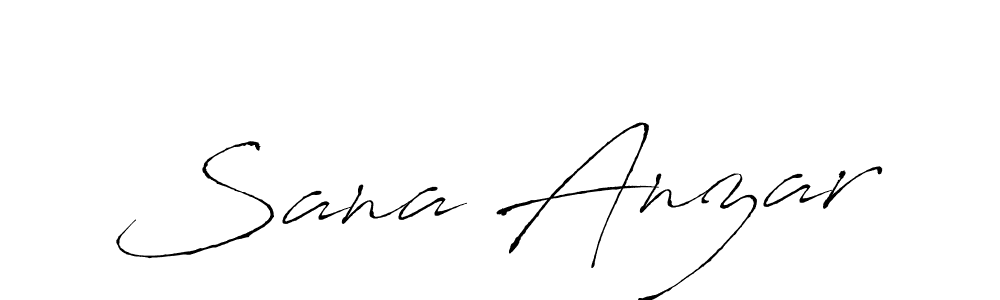 Sana Anzar stylish signature style. Best Handwritten Sign (Antro_Vectra) for my name. Handwritten Signature Collection Ideas for my name Sana Anzar. Sana Anzar signature style 6 images and pictures png