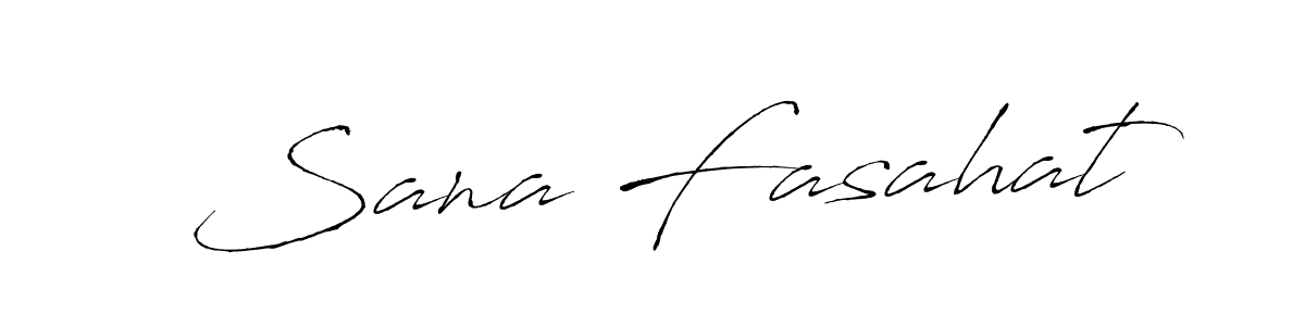 Design your own signature with our free online signature maker. With this signature software, you can create a handwritten (Antro_Vectra) signature for name Sana Fasahat. Sana Fasahat signature style 6 images and pictures png