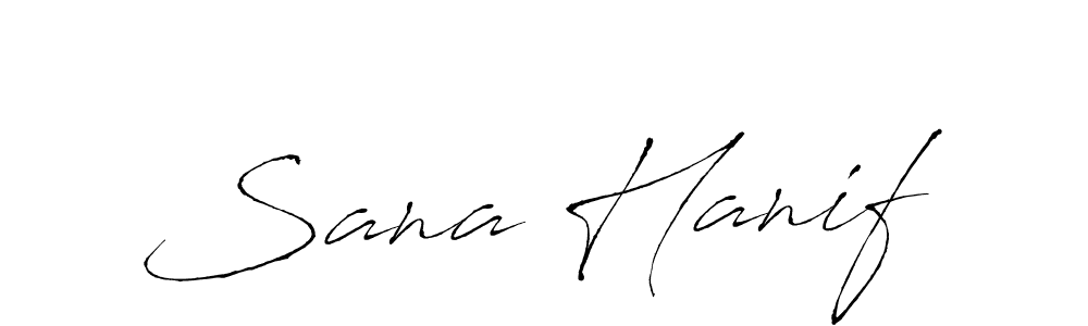 The best way (Antro_Vectra) to make a short signature is to pick only two or three words in your name. The name Sana Hanif include a total of six letters. For converting this name. Sana Hanif signature style 6 images and pictures png