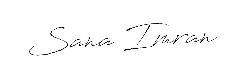 How to make Sana Imran name signature. Use Antro_Vectra style for creating short signs online. This is the latest handwritten sign. Sana Imran signature style 6 images and pictures png