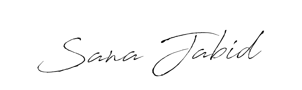 Use a signature maker to create a handwritten signature online. With this signature software, you can design (Antro_Vectra) your own signature for name Sana Jabid. Sana Jabid signature style 6 images and pictures png