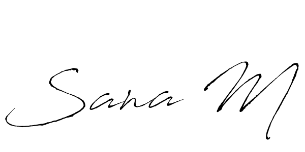 It looks lik you need a new signature style for name Sana M. Design unique handwritten (Antro_Vectra) signature with our free signature maker in just a few clicks. Sana M signature style 6 images and pictures png