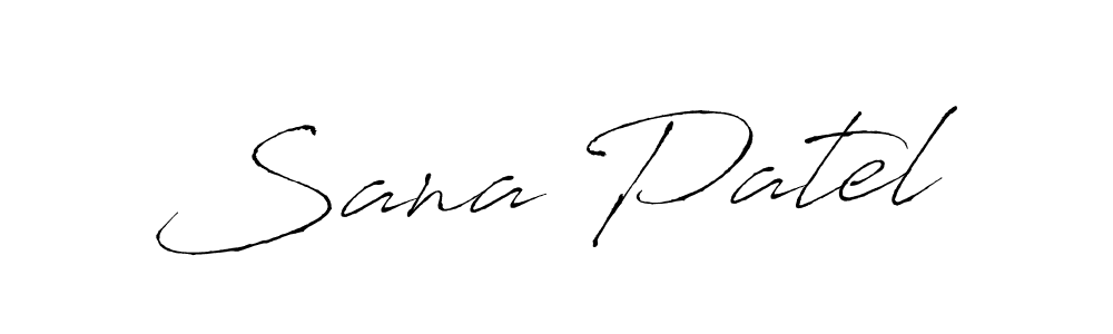 How to make Sana Patel name signature. Use Antro_Vectra style for creating short signs online. This is the latest handwritten sign. Sana Patel signature style 6 images and pictures png