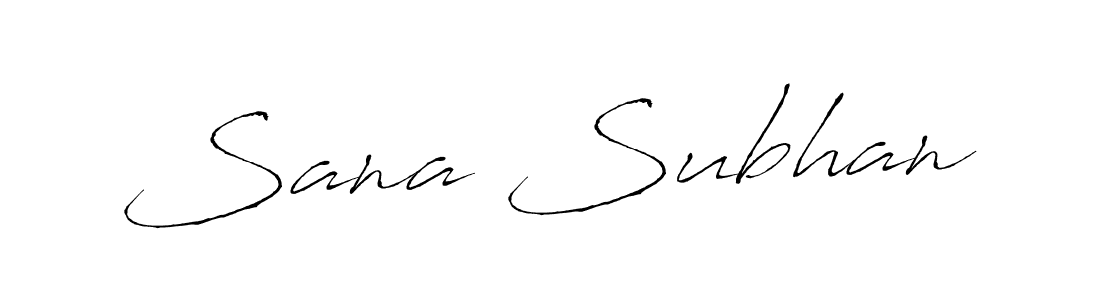 How to make Sana Subhan name signature. Use Antro_Vectra style for creating short signs online. This is the latest handwritten sign. Sana Subhan signature style 6 images and pictures png