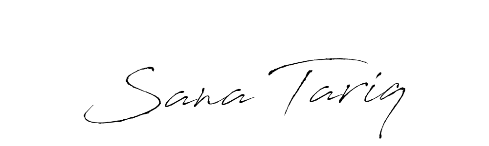 Create a beautiful signature design for name Sana Tariq. With this signature (Antro_Vectra) fonts, you can make a handwritten signature for free. Sana Tariq signature style 6 images and pictures png