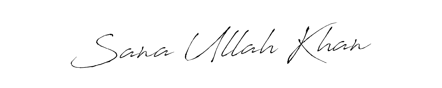 Design your own signature with our free online signature maker. With this signature software, you can create a handwritten (Antro_Vectra) signature for name Sana Ullah Khan. Sana Ullah Khan signature style 6 images and pictures png