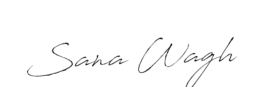 The best way (Antro_Vectra) to make a short signature is to pick only two or three words in your name. The name Sana Wagh include a total of six letters. For converting this name. Sana Wagh signature style 6 images and pictures png