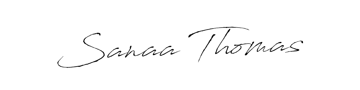 How to make Sanaa Thomas name signature. Use Antro_Vectra style for creating short signs online. This is the latest handwritten sign. Sanaa Thomas signature style 6 images and pictures png