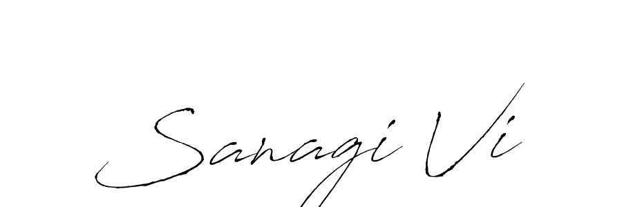 How to make Sanagi Vi name signature. Use Antro_Vectra style for creating short signs online. This is the latest handwritten sign. Sanagi Vi signature style 6 images and pictures png