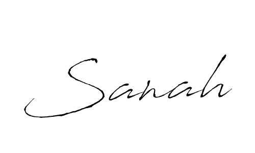 Design your own signature with our free online signature maker. With this signature software, you can create a handwritten (Antro_Vectra) signature for name Sanah. Sanah signature style 6 images and pictures png