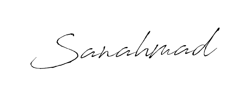 Make a beautiful signature design for name Sanahmad. With this signature (Antro_Vectra) style, you can create a handwritten signature for free. Sanahmad signature style 6 images and pictures png