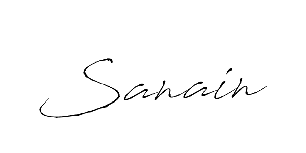 Create a beautiful signature design for name Sanain. With this signature (Antro_Vectra) fonts, you can make a handwritten signature for free. Sanain signature style 6 images and pictures png