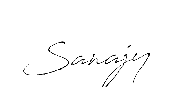 Use a signature maker to create a handwritten signature online. With this signature software, you can design (Antro_Vectra) your own signature for name Sanajy. Sanajy signature style 6 images and pictures png