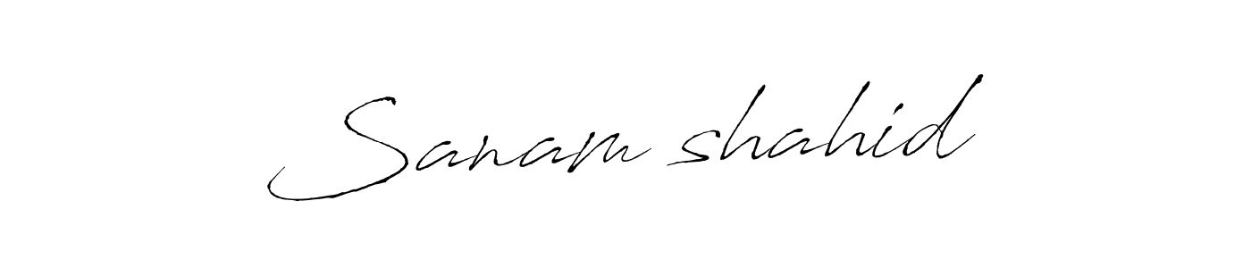 The best way (Antro_Vectra) to make a short signature is to pick only two or three words in your name. The name Sanam❤shahid include a total of six letters. For converting this name. Sanam❤shahid signature style 6 images and pictures png