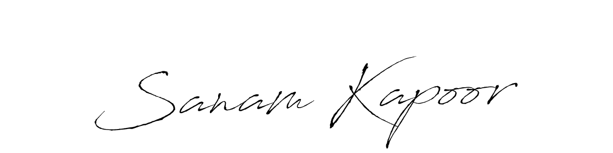 How to make Sanam Kapoor name signature. Use Antro_Vectra style for creating short signs online. This is the latest handwritten sign. Sanam Kapoor signature style 6 images and pictures png