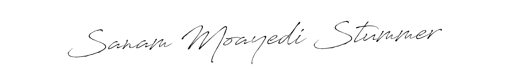 Make a beautiful signature design for name Sanam Moayedi Stummer. With this signature (Antro_Vectra) style, you can create a handwritten signature for free. Sanam Moayedi Stummer signature style 6 images and pictures png