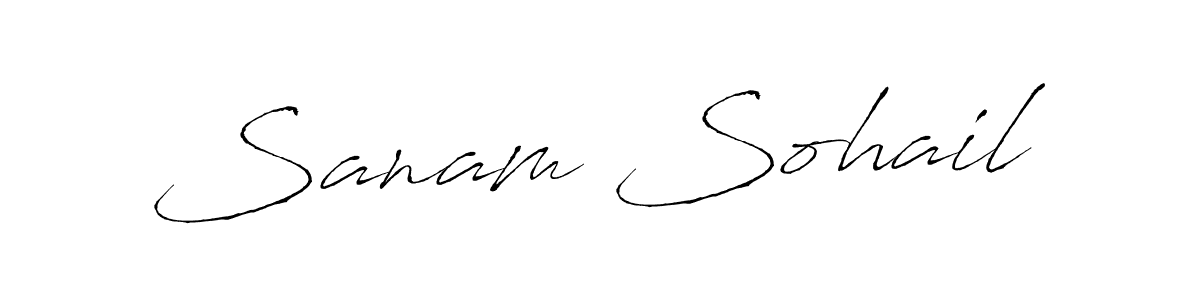 Sanam Sohail stylish signature style. Best Handwritten Sign (Antro_Vectra) for my name. Handwritten Signature Collection Ideas for my name Sanam Sohail. Sanam Sohail signature style 6 images and pictures png