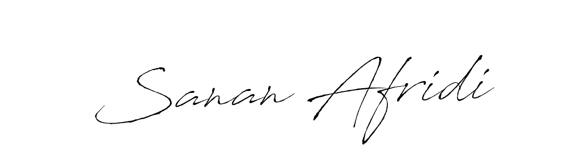 How to make Sanan Afridi name signature. Use Antro_Vectra style for creating short signs online. This is the latest handwritten sign. Sanan Afridi signature style 6 images and pictures png