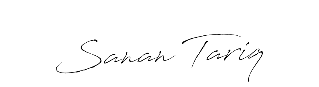 Design your own signature with our free online signature maker. With this signature software, you can create a handwritten (Antro_Vectra) signature for name Sanan Tariq. Sanan Tariq signature style 6 images and pictures png