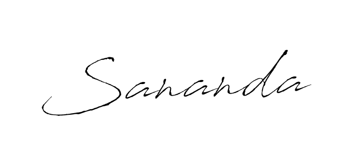 Sananda stylish signature style. Best Handwritten Sign (Antro_Vectra) for my name. Handwritten Signature Collection Ideas for my name Sananda. Sananda signature style 6 images and pictures png