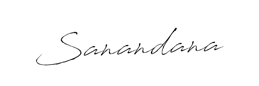 Use a signature maker to create a handwritten signature online. With this signature software, you can design (Antro_Vectra) your own signature for name Sanandana. Sanandana signature style 6 images and pictures png