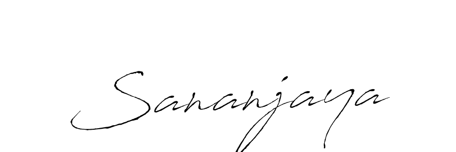 Design your own signature with our free online signature maker. With this signature software, you can create a handwritten (Antro_Vectra) signature for name Sananjaya. Sananjaya signature style 6 images and pictures png