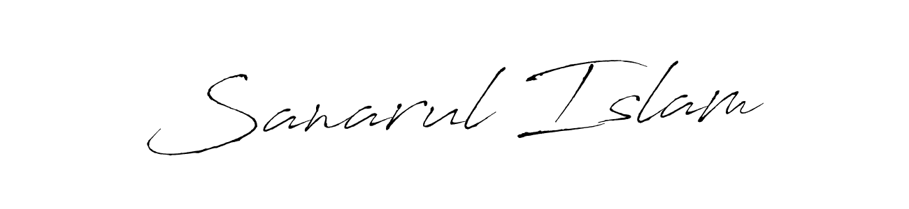 How to make Sanarul Islam signature? Antro_Vectra is a professional autograph style. Create handwritten signature for Sanarul Islam name. Sanarul Islam signature style 6 images and pictures png