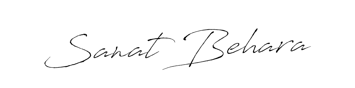 How to make Sanat Behara name signature. Use Antro_Vectra style for creating short signs online. This is the latest handwritten sign. Sanat Behara signature style 6 images and pictures png