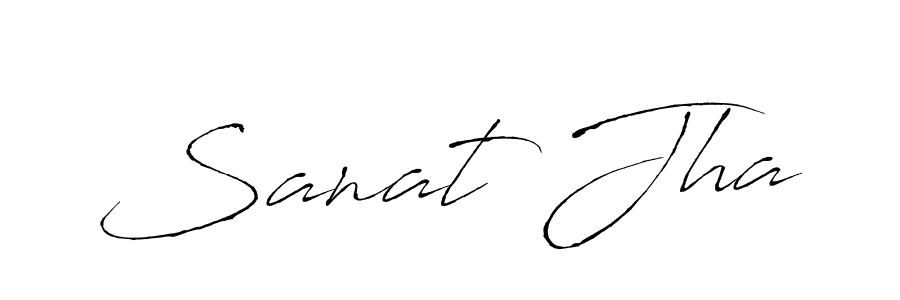 How to make Sanat Jha name signature. Use Antro_Vectra style for creating short signs online. This is the latest handwritten sign. Sanat Jha signature style 6 images and pictures png
