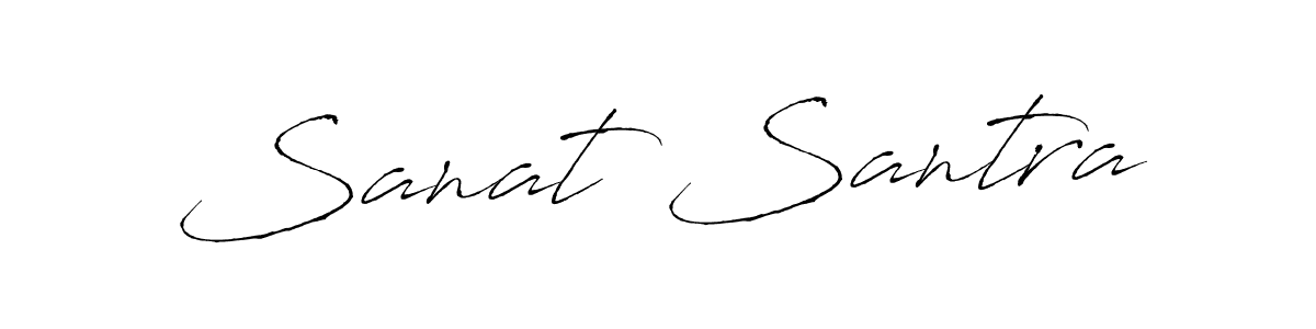 Make a beautiful signature design for name Sanat Santra. With this signature (Antro_Vectra) style, you can create a handwritten signature for free. Sanat Santra signature style 6 images and pictures png