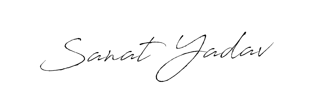 Use a signature maker to create a handwritten signature online. With this signature software, you can design (Antro_Vectra) your own signature for name Sanat Yadav. Sanat Yadav signature style 6 images and pictures png