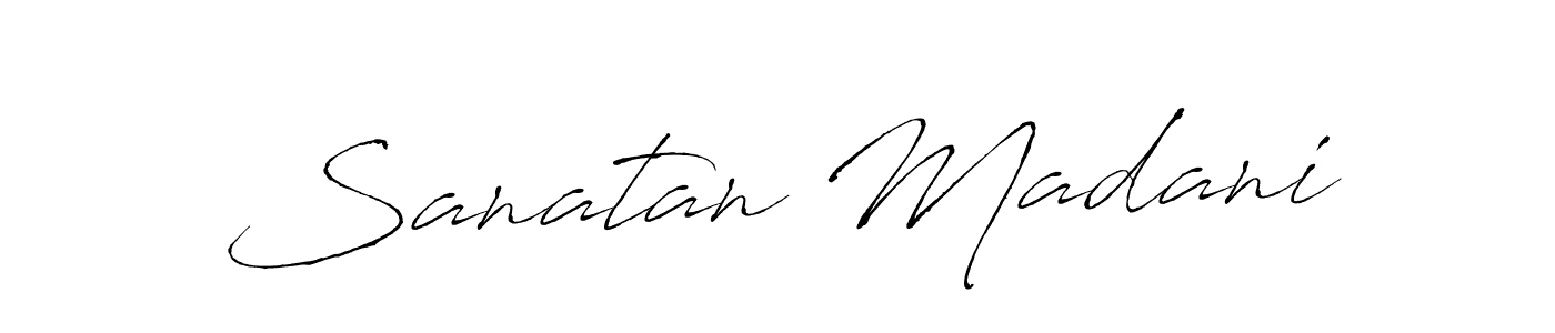 Make a beautiful signature design for name Sanatan Madani. With this signature (Antro_Vectra) style, you can create a handwritten signature for free. Sanatan Madani signature style 6 images and pictures png