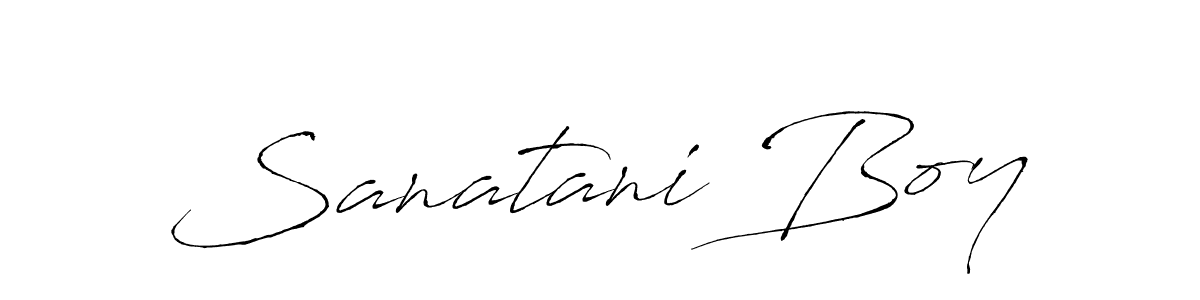 Sanatani Boy stylish signature style. Best Handwritten Sign (Antro_Vectra) for my name. Handwritten Signature Collection Ideas for my name Sanatani Boy. Sanatani Boy signature style 6 images and pictures png