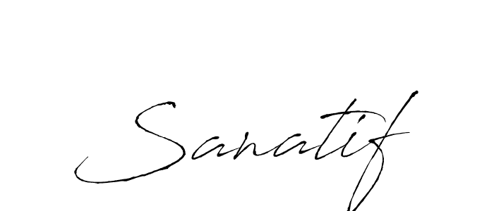 Design your own signature with our free online signature maker. With this signature software, you can create a handwritten (Antro_Vectra) signature for name Sanatif. Sanatif signature style 6 images and pictures png
