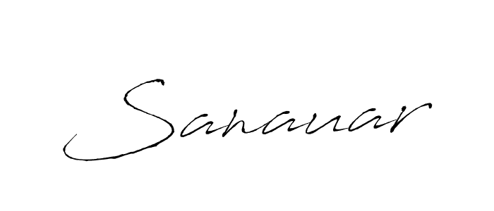 Make a beautiful signature design for name Sanauar. With this signature (Antro_Vectra) style, you can create a handwritten signature for free. Sanauar signature style 6 images and pictures png