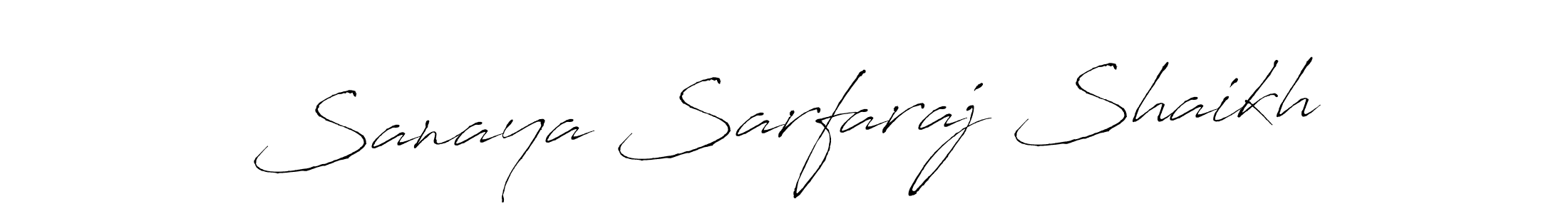 Antro_Vectra is a professional signature style that is perfect for those who want to add a touch of class to their signature. It is also a great choice for those who want to make their signature more unique. Get Sanaya Sarfaraj Shaikh name to fancy signature for free. Sanaya Sarfaraj Shaikh signature style 6 images and pictures png