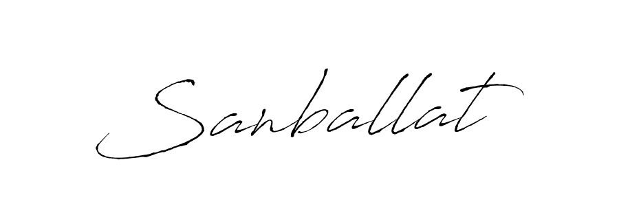 Use a signature maker to create a handwritten signature online. With this signature software, you can design (Antro_Vectra) your own signature for name Sanballat. Sanballat signature style 6 images and pictures png