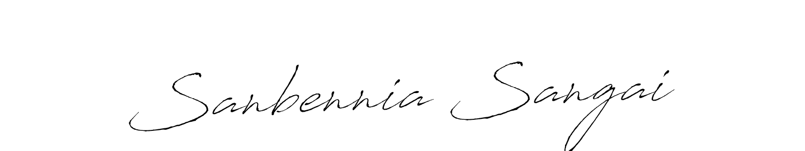 How to make Sanbennia Sangai signature? Antro_Vectra is a professional autograph style. Create handwritten signature for Sanbennia Sangai name. Sanbennia Sangai signature style 6 images and pictures png