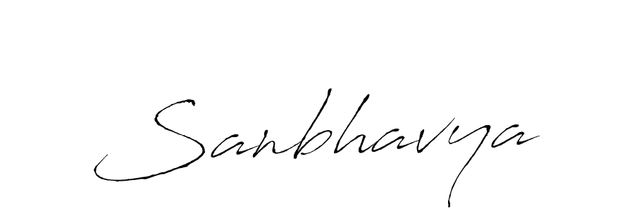 Create a beautiful signature design for name Sanbhavya. With this signature (Antro_Vectra) fonts, you can make a handwritten signature for free. Sanbhavya signature style 6 images and pictures png