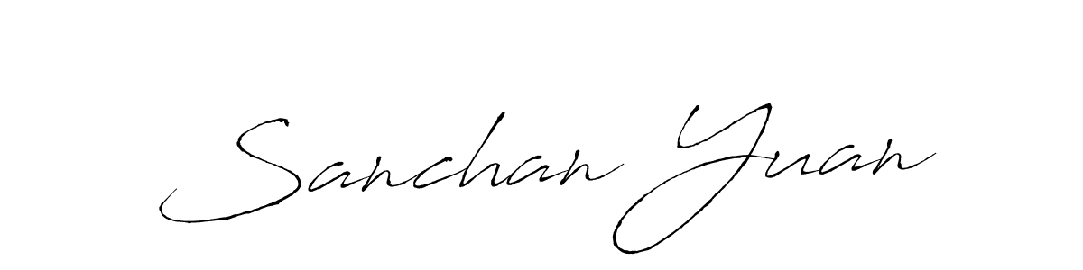 Design your own signature with our free online signature maker. With this signature software, you can create a handwritten (Antro_Vectra) signature for name Sanchan Yuan. Sanchan Yuan signature style 6 images and pictures png