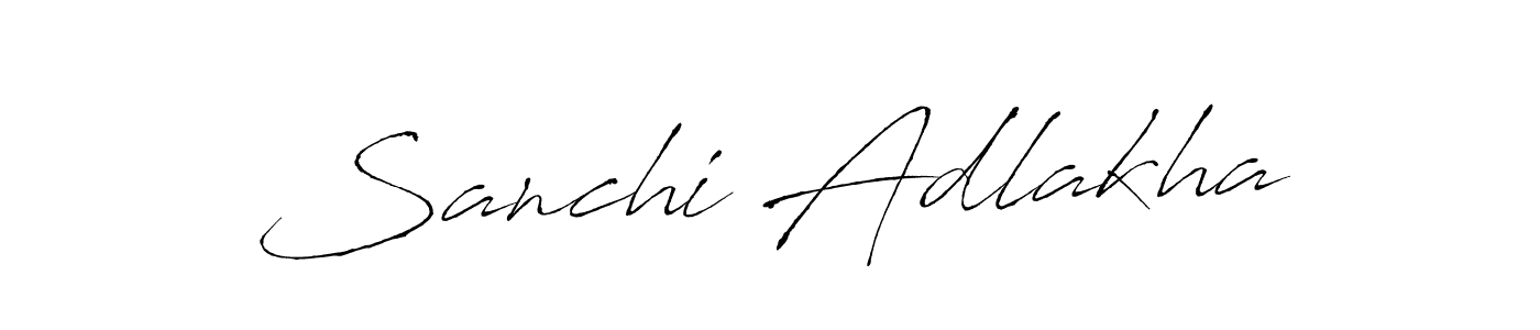 Once you've used our free online signature maker to create your best signature Antro_Vectra style, it's time to enjoy all of the benefits that Sanchi Adlakha name signing documents. Sanchi Adlakha signature style 6 images and pictures png